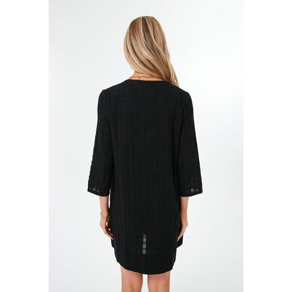 POMANDER PLACE Black Mini Carolina Caftan Size L NWT Retail $78 Tuckernuck - Picture 2 of 8